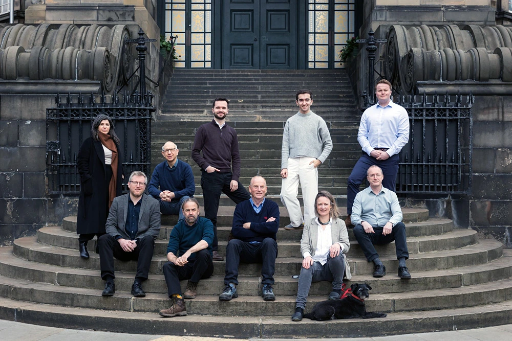 Team photo outside church
